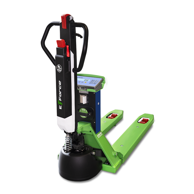TPW "E-FORCE": Pallet Truck Scale with Electric Traction Tiller