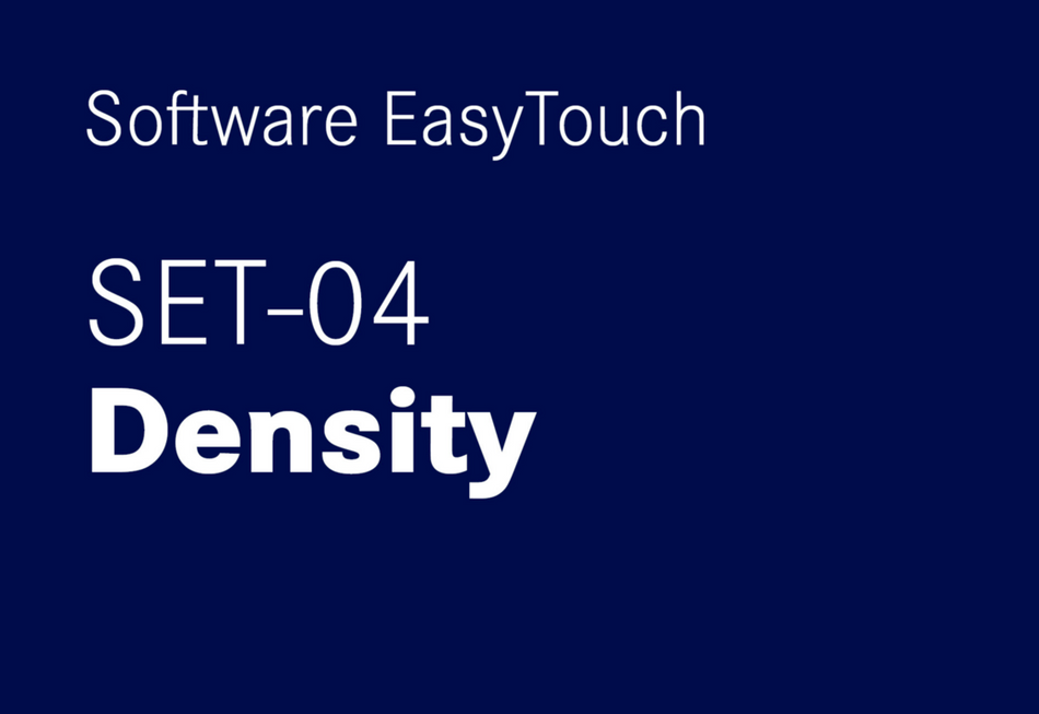 EasyTouch Density – tiheduse määramise funktsioon