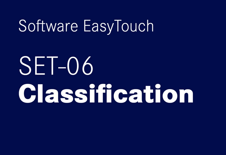 EasyTouch Classification – klassifitseerimise funktsioon