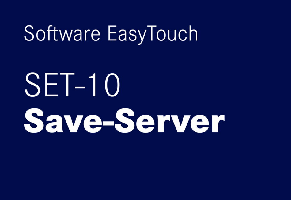 EasyTouch Save Server – tsentraalne kaalumisandmete mälu