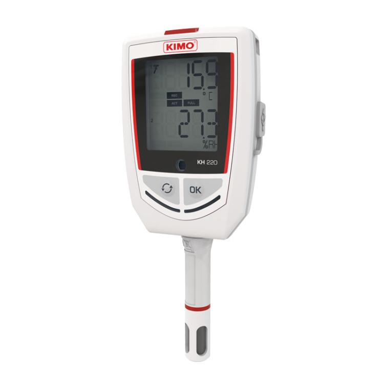 KH 220 Dataloggeri Lämpötila / Hygrometria / Virta / Jännite / Impulssi / Vedenpaine / Valo
