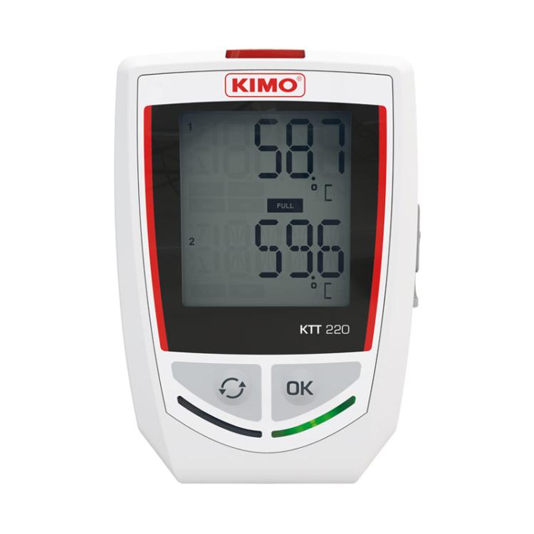 KTT 220 Dataloggerin lämpötila